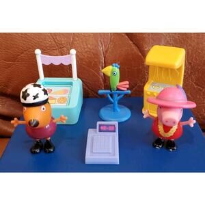 6 Piece Peppa Pig Pretend Play Replacement Toys Figures Polly Parrot Danny Dog